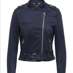 Banana Republic Vegan Suede Moto Jacket